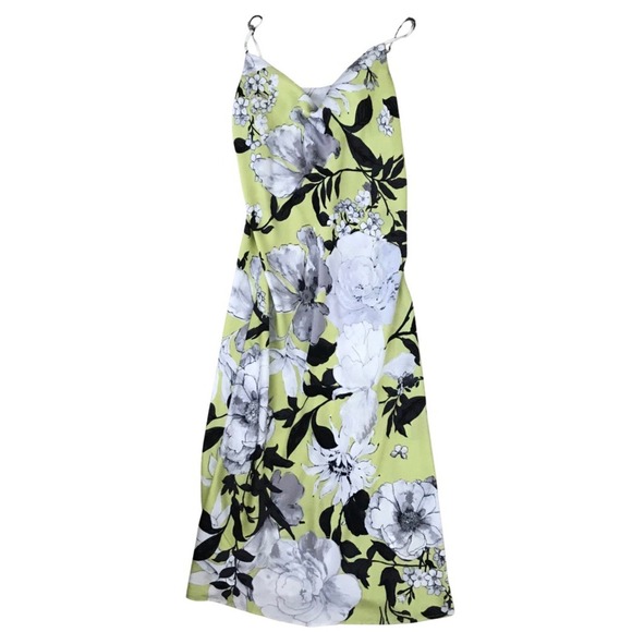 Sara Michelle Dresses & Skirts - Sara Michelle Floral Maxi Slip Dress Large Satin Spaghetti Straps Feminine Boho